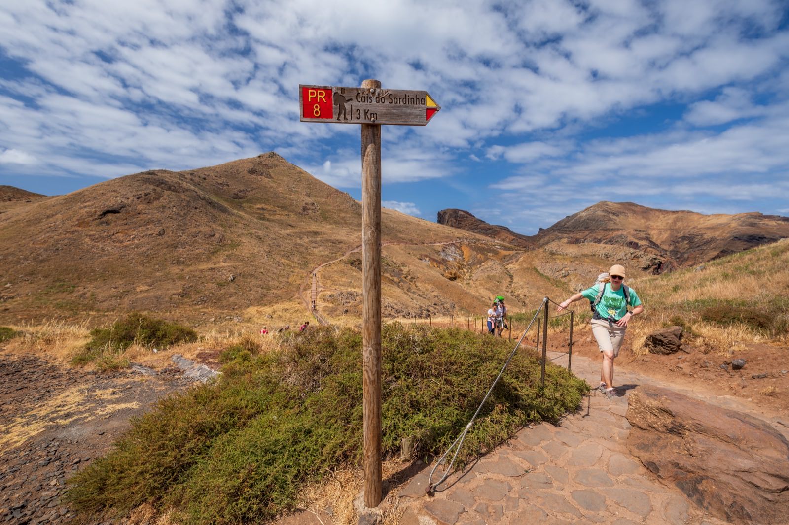 The bare, treeless red and ochre cliffs of the Ponta de Sao Lourenco peninsula on Madeira's dry eastern tip